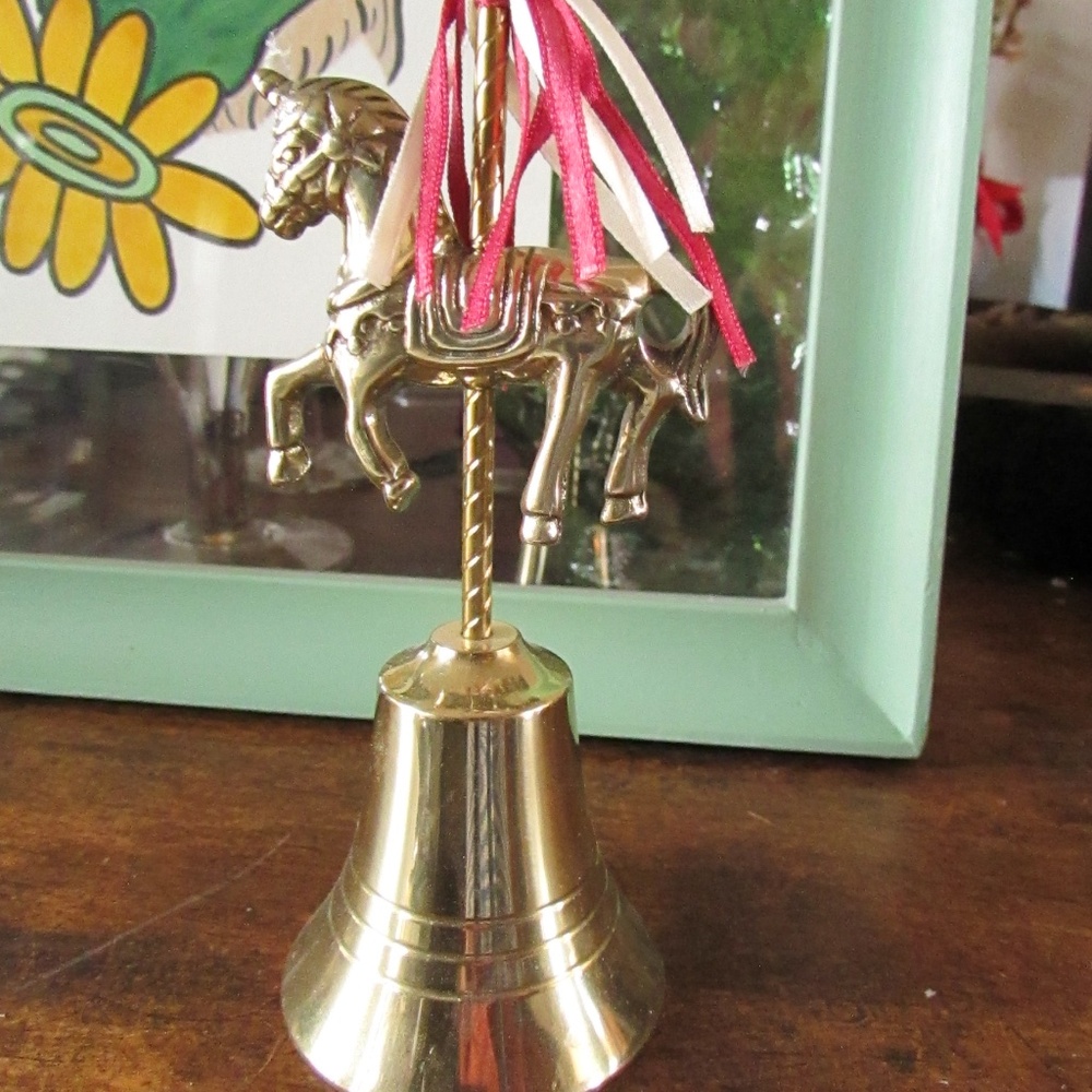 Gold Carousel Horse Bell